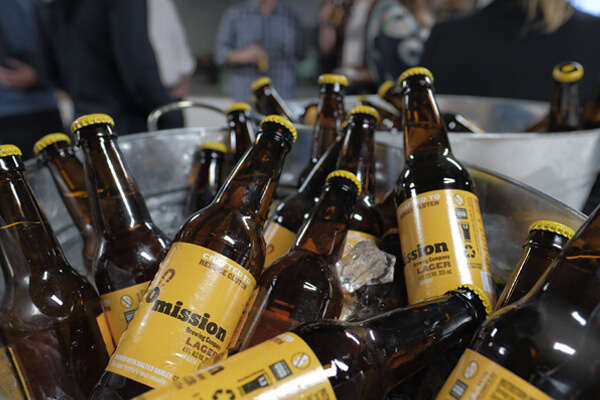 Ice buckets full of beer