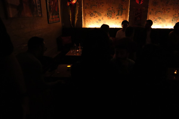 Very low light photo taken at Double Happiness bar