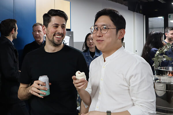 Eating with a mouth full of bao